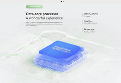 Xiaomi Redmi 13C global version showing blue MediaTek Helio G85 octa core processor graphic and performance specs Xiaomi Redmi 13C global version showing blue MediaTek Helio G85 octa core processor graphic and performance specs