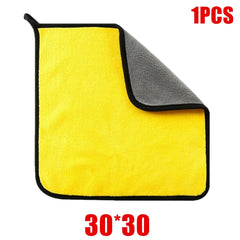 1/2/6pcs Microfiber Cleaning Towel Thicken Soft Drying Cloth Car Body Washing Towels Double Layer Clean Rags Car Accessories 1/2/6pcs Microfiber Cleaning Towel Thicken Soft Drying Cloth Car Body Washing Towels Double Layer Clean Rags Car Accessories