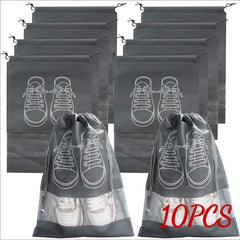 10/5pcs Shoes Storage Organizer Bags Non-woven Travel Portable Closet Bag Waterproof Pocket Clothing Tranparent Hanging Bag 10/5pcs Shoes Storage Organizer Bags Non-woven Travel Portable Closet Bag Waterproof Pocket Clothing Tranparent Hanging Bag