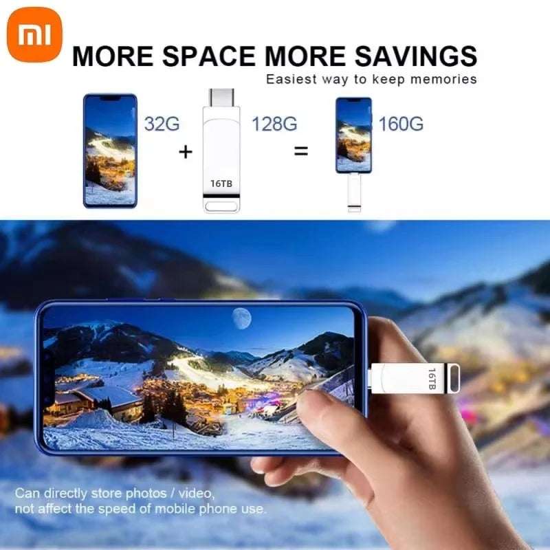 XIAOMI 16TB 3.2 Flash Drives High Speed USB Transfer Metal Pendrive Memory Card Pendrive Flash Disk Memoria Waterproof Stick XIAOMI 16TB 3.2 Flash Drives High Speed USB Transfer Metal Pendrive Memory Card Pendrive Flash Disk Memoria Waterproof Stick