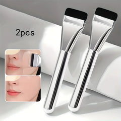 1/2Pc Multi-Use Foundation Ultra-Fine, Hypoallergenic Nylon Bristle Oval Foundation Brush - Perfect for Face Contouring 1/2Pc Multi-Use Foundation Ultra-Fine, Hypoallergenic Nylon Bristle Oval Foundation Brush - Perfect for Face Contouring