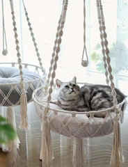 New Pet Hammock Cat Swing Hand Woven Cotton Rope Cats Hanging Basket  Kitten Hanging String Den Indoor Pend Nest Pets Supplies New Pet Hammock Cat Swing Hand Woven Cotton Rope Cats Hanging Basket  Kitten Hanging String Den Indoor Pend Nest Pets Supplies