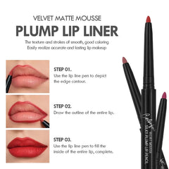 Waterproof Matte Lipliner Pencil Red Contour Tint Lipstick Long Lasting Non-stick Cup Moisturising Lips Makeup 12 Colors Waterproof Matte Lipliner Pencil Red Contour Tint Lipstick Long Lasting Non-stick Cup Moisturising Lips Makeup 12 Colors