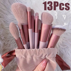 13 PCS Makeup Brushes Set Eye Shadow Foundation Women Cosmetic Brush Eyeshadow Blush Beauty Soft Make Up Tools Bag 13 PCS Makeup Brushes Set Eye Shadow Foundation Women Cosmetic Brush Eyeshadow Blush Beauty Soft Make Up Tools Bag