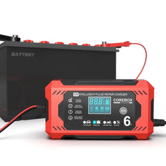 12V6A smart battery charger AGM Start stop battery European regulation full stop reverse protection lead-acid charger 12V6A smart battery charger AGM Start stop battery European regulation full stop reverse protection lead-acid charger