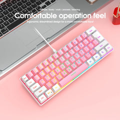 60% wired gaming keyboard, RGB backlight ultra compact mini keyboard, waterproof small compact 61 key keyboard for pc/Mac gamers 60% wired gaming keyboard, RGB backlight ultra compact mini keyboard, waterproof small compact 61 key keyboard for pc/Mac gamers