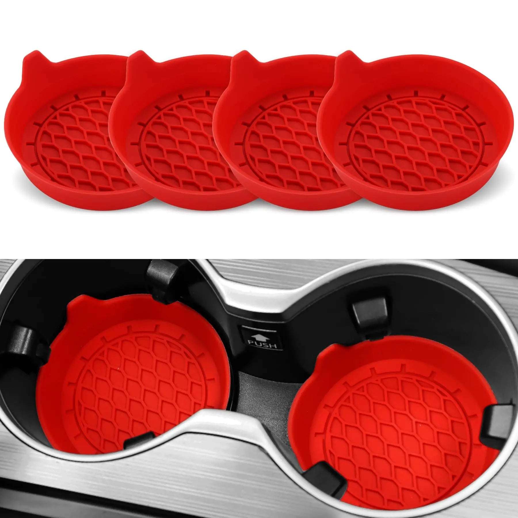 2/4pcs Car Cup Holder Coaster Silicone Cup Holder Insert Universal Non-Slip Cup Holders Car Accessories Interior Silent Cup Pad 2/4pcs Car Cup Holder Coaster Silicone Cup Holder Insert Universal Non-Slip Cup Holders Car Accessories Interior Silent Cup Pad