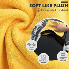 1/2/6pcs Microfiber Cleaning Towel Thicken Soft Drying Cloth Car Body Washing Towels Double Layer Clean Rags Car Accessories 1/2/6pcs Microfiber Cleaning Towel Thicken Soft Drying Cloth Car Body Washing Towels Double Layer Clean Rags Car Accessories