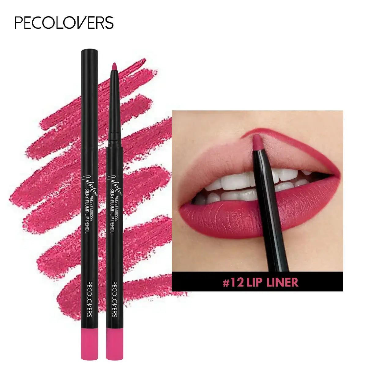 Waterproof Matte Lipliner Pencil Red Contour Tint Lipstick Long Lasting Non-stick Cup Moisturising Lips Makeup 12 Colors Waterproof Matte Lipliner Pencil Red Contour Tint Lipstick Long Lasting Non-stick Cup Moisturising Lips Makeup 12 Colors