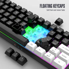 60% wired gaming keyboard, RGB backlight ultra compact mini keyboard, waterproof small compact 61 key keyboard for pc/Mac gamers 60% wired gaming keyboard, RGB backlight ultra compact mini keyboard, waterproof small compact 61 key keyboard for pc/Mac gamers