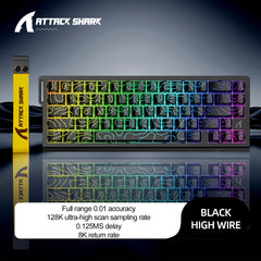 X68HE ATTACK SHARK Magnetic Gaming Keyboard Mechanical Wired for Pro Gaming 0.01mm Rapid Trigg 8000Hz SOCD/Rs 0.125ms 128K Rate X68HE ATTACK SHARK Magnetic Gaming Keyboard Mechanical Wired for Pro Gaming 0.01mm Rapid Trigg 8000Hz SOCD/Rs 0.125ms 128K Rate