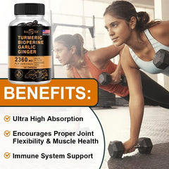 Turmeric and Black Pepper Ginger - Joint Support Supplement Containing Piperin and 95% Curcumin. Digestive and Immune Support Turmeric and Black Pepper Ginger - Joint Support Supplement Containing Piperin and 95% Curcumin. Digestive and Immune Support
