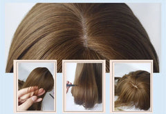 Korea Hair Extensions Synthetic Cute JK Girl Cosplay Air Bangs Wig Breathable Head Cover 50cm Long Straight Wig Hat for Women Korea Hair Extensions Synthetic Cute JK Girl Cosplay Air Bangs Wig Breathable Head Cover 50cm Long Straight Wig Hat for Women