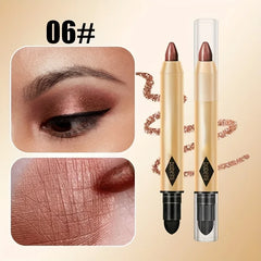 2 in 1 Pearly Eyeshadow Stick Pencil Waterproof Glitter Matte Eyeshadow Makeup High Pigmented Eyelid Under Crease Eyeshadow Pen 2 in 1 Pearly Eyeshadow Stick Pencil Waterproof Glitter Matte Eyeshadow Makeup High Pigmented Eyelid Under Crease Eyeshadow Pen