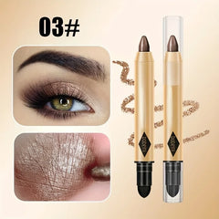 2 in 1 Pearly Eyeshadow Stick Pencil Waterproof Glitter Matte Eyeshadow Makeup High Pigmented Eyelid Under Crease Eyeshadow Pen 2 in 1 Pearly Eyeshadow Stick Pencil Waterproof Glitter Matte Eyeshadow Makeup High Pigmented Eyelid Under Crease Eyeshadow Pen