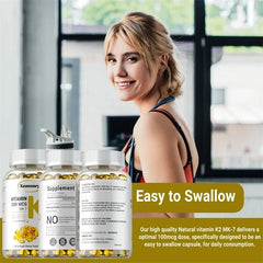 مكمل فيتامين K2 MK-7 - يدعم كثافة العظام والأسنان والبشرة وصحة القلب والمناعة مكمل فيتامين K2 MK-7 - يدعم كثافة العظام والأسنان والبشرة وصحة القلب والمناعة