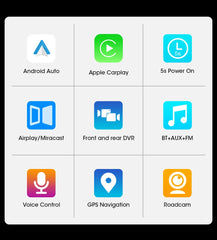 10/11.26 inch Dash Cam 4K Car DVR Wireless Carplay & Android Auto GPS Navigation Video Recorder Dashboard Dual Lens Wifi FM AUX 10/11.26 inch Dash Cam 4K Car DVR Wireless Carplay & Android Auto GPS Navigation Video Recorder Dashboard Dual Lens Wifi FM AUX