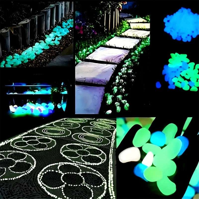 100pcs Glow In The Dark Pebbles, Resin Luminous Stones For Landscape, Garden Paths, Potted Plants, Parks, Aquarium Decor, 100pcs Glow In The Dark Pebbles, Resin Luminous Stones For Landscape, Garden Paths, Potted Plants, Parks, Aquarium Decor,