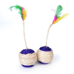 1Pc Cat Toy Sisal Scratching Ball Training Interactive Toy for Kitten Pet Cat Supplies Feather Toy  Cat Toys Interactive 1Pc Cat Toy Sisal Scratching Ball Training Interactive Toy for Kitten Pet Cat Supplies Feather Toy  Cat Toys Interactive