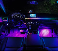 10/14/18 in 1 Led Car Ambient Lights 213 64 Color RGB Symphony Streamer Bluetooth Rainbow Acrylic Strips Atmosphere Lamp Kit 12V 10/14/18 in 1 Led Car Ambient Lights 213 64 Color RGB Symphony Streamer Bluetooth Rainbow Acrylic Strips Atmosphere Lamp Kit 12V
