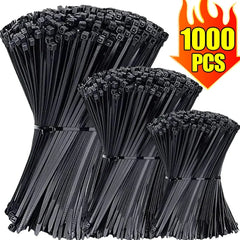 1000/100Pcs Nylon Cable Ties Self-locking Cord Ties Straps Adjustable Cables Fastening Loop Home Office Wire Zip Ties Wholesale 1000/100Pcs Nylon Cable Ties Self-locking Cord Ties Straps Adjustable Cables Fastening Loop Home Office Wire Zip Ties Wholesale