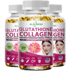كبسولات ألكفريش ببتيد الكولاجين والجلوتاثيون والبيوتين وحمض الهيالورونيك مع الفيتامينات المعقدة - مكمل غذائي خالٍ من الغلوتين كبسولات ألكفريش ببتيد الكولاجين والجلوتاثيون والبيوتين وحمض الهيالورونيك مع الفيتامينات المعقدة - مكمل غذائي خالٍ من الغلوتين
