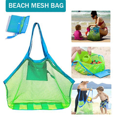 1pc Multicolor Large Mesh Beach Bag, Sand-Away Portable Tote With Convenient Hanging Hole, Breathable  Foldable Storage For Toys 1pc Multicolor Large Mesh Beach Bag, Sand-Away Portable Tote With Convenient Hanging Hole, Breathable  Foldable Storage For Toys
