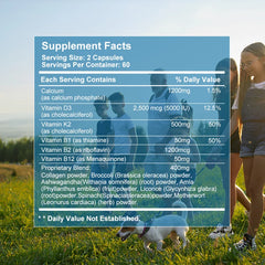 كالسيوم وفيتامين د3 بلس مع فيتامين ب12 وك2 - مكمل غذائي عالي الفعالية لدعم المناعة وصحة العظام وتوازن المزاج كالسيوم وفيتامين د3 بلس مع فيتامين ب12 وك2 - مكمل غذائي عالي الفعالية لدعم المناعة وصحة العظام وتوازن المزاج