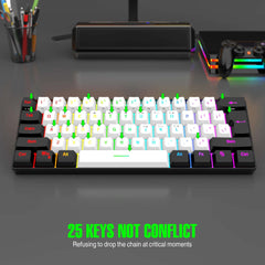 60% wired gaming keyboard, RGB backlight ultra compact mini keyboard, waterproof small compact 61 key keyboard for pc/Mac gamers 60% wired gaming keyboard, RGB backlight ultra compact mini keyboard, waterproof small compact 61 key keyboard for pc/Mac gamers