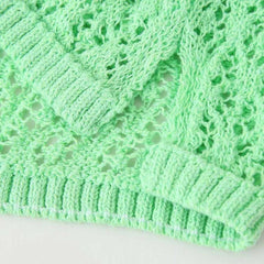 Women Fashion New Short Sleeve Jacquard Mesh Loose Polo Collar Sweater Pullover Tops Chic Female Knit Sweaters Mujer Women Fashion New Short Sleeve Jacquard Mesh Loose Polo Collar Sweater Pullover Tops Chic Female Knit Sweaters Mujer