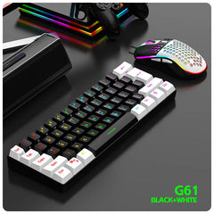 60% wired gaming keyboard, RGB backlight ultra compact mini keyboard, waterproof small compact 61 key keyboard for pc/Mac gamers 60% wired gaming keyboard, RGB backlight ultra compact mini keyboard, waterproof small compact 61 key keyboard for pc/Mac gamers