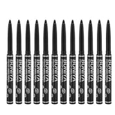 12pcs Black Eyeliner Pencils - Easy Twist Application for Flawless Eye Makeup