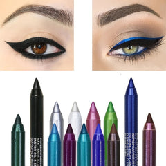 14-Color Colourful Eyeliner Pen, High Pigmented Pearly Shimmer Metallic Smokey Punk Gothic Style Eyeliner, Long Lasting Waterpro 14-Color Colourful Eyeliner Pen, High Pigmented Pearly Shimmer Metallic Smokey Punk Gothic Style Eyeliner, Long Lasting Waterpro