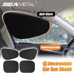 SEAMETAL Electrostatic Sun Visor for Car Side Window 4-Layer Sun Shade Curtains Anti-Glare UV-Blocker Auto Sun Protection Cover SEAMETAL Electrostatic Sun Visor for Car Side Window 4-Layer Sun Shade Curtains Anti-Glare UV-Blocker Auto Sun Protection Cover