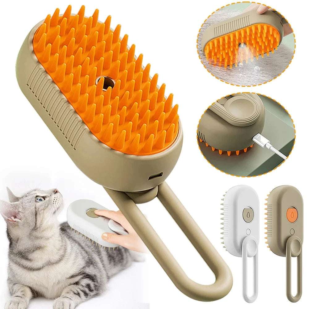 Steam Brush Cat Brush Cats Vaporizer Pet Hair Brush Remover Pets Cleaning Steamy Spray Massage Comb 3in1 Grooming Supplies Steam Brush Cat Brush Cats Vaporizer Pet Hair Brush Remover Pets Cleaning Steamy Spray Massage Comb 3in1 Grooming Supplies