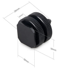 1/4 Hot Shoe Mount Phone Holder Dual Nut Cold Shoe Adapter Bracket For Double-Layer Camera Hot Shoe Adapter Accessories 1/4 Hot Shoe Mount Phone Holder Dual Nut Cold Shoe Adapter Bracket For Double-Layer Camera Hot Shoe Adapter Accessories