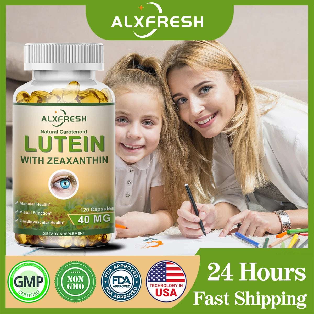 Alxfresh Lutein 40 mg With Zeaxanthin Health Supplements and Eyes Vitamins Supports Eye Strain Dry Eyes and Vision Health Alxfresh Lutein 40 mg With Zeaxanthin Health Supplements and Eyes Vitamins Supports Eye Strain Dry Eyes and Vision Health