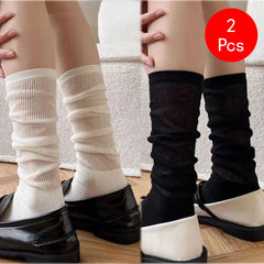 1/2 Pairs Women Lolita Thin Mid Length Socks Are Comfortable Breathable Knee-socks Lace Casual Soft Solid Simple Vertical Socks 1/2 Pairs Women Lolita Thin Mid Length Socks Are Comfortable Breathable Knee-socks Lace Casual Soft Solid Simple Vertical Socks