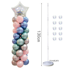 1PC 130cm Clear Balloon Column Stand Arch Balloons Holder for Graduation Decoration Wedding Birthday Baby Shower Party Supplies 1PC 130cm Clear Balloon Column Stand Arch Balloons Holder for Graduation Decoration Wedding Birthday Baby Shower Party Supplies