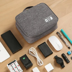 1pc Black Green Storage Bag Electronic Accessory Organizer Portable Usb Data Cable Charger Plug Travel Waterproof Organizer 1pc Black Green Storage Bag Electronic Accessory Organizer Portable Usb Data Cable Charger Plug Travel Waterproof Organizer