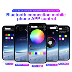 10/14/18 in 1 Led Car Ambient Lights 213 64 Color RGB Symphony Streamer Bluetooth Rainbow Acrylic Strips Atmosphere Lamp Kit 12V 10/14/18 in 1 Led Car Ambient Lights 213 64 Color RGB Symphony Streamer Bluetooth Rainbow Acrylic Strips Atmosphere Lamp Kit 12V