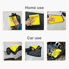 1/2/6pcs Microfiber Cleaning Towel Thicken Soft Drying Cloth Car Body Washing Towels Double Layer Clean Rags Car Accessories 1/2/6pcs Microfiber Cleaning Towel Thicken Soft Drying Cloth Car Body Washing Towels Double Layer Clean Rags Car Accessories