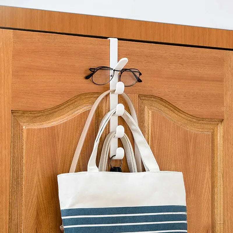 1pc Bedroom Door Hanger Clothes Hanging Rack Over The Door Plastic Home Storage Organization Hooks, Purse Holder For Bags Rails 1pc Bedroom Door Hanger Clothes Hanging Rack Over The Door Plastic Home Storage Organization Hooks, Purse Holder For Bags Rails