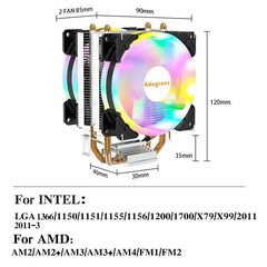 CPU Air Cooler X79 X99 3Pin/4Pin PWM Processor Cooling Fan For Intel LGA 1366 1151 1155 1200 1700 2011 AMD AM3 AM4 AM5 CPU Air Cooler X79 X99 3Pin/4Pin PWM Processor Cooling Fan For Intel LGA 1366 1151 1155 1200 1700 2011 AMD AM3 AM4 AM5