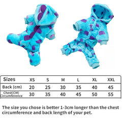 1PC Pet Clothing Dog Cat Autumn and Winter Thickened Warm Blue Dinosaur Hooded Coat For Small Medium Dogs 1PC Pet Clothing Dog Cat Autumn and Winter Thickened Warm Blue Dinosaur Hooded Coat For Small Medium Dogs