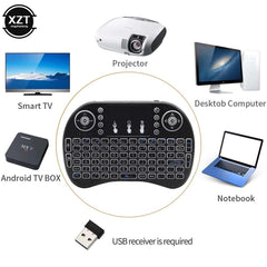 2.4G Mini Wireless Keyboard 3 Color Backlit I8 English Russian Air Mouse Touchpad Remote Control For Laptop TV BOX USB Receiver 2.4G Mini Wireless Keyboard 3 Color Backlit I8 English Russian Air Mouse Touchpad Remote Control For Laptop TV BOX USB Receiver