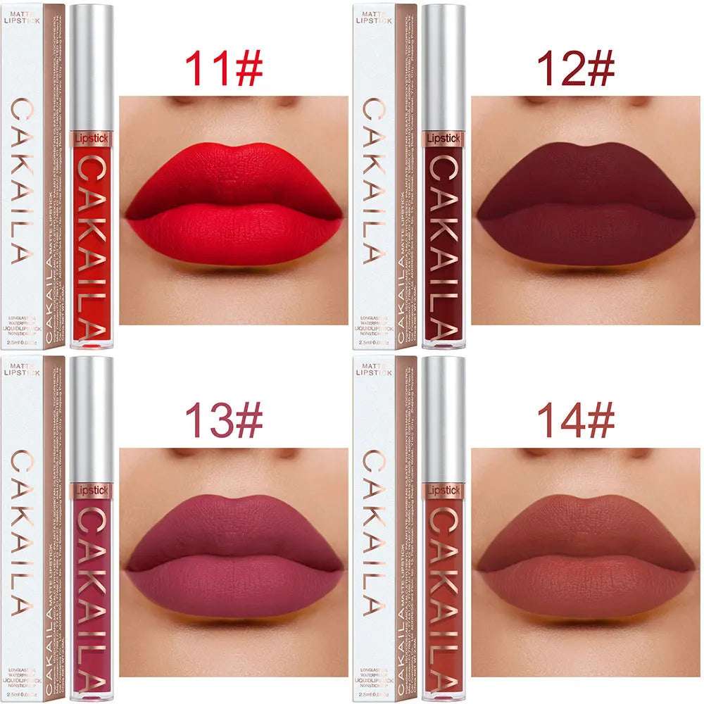 18 Color Lipstick Matte Non-stick Cup Waterproof Lip Gloss 18 Color Lipstick Matte Non-stick Cup Waterproof Lip Gloss