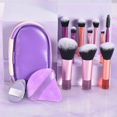 10 color Mini makeup brush Travel portable Makeup Tool Makeup Puff - Palm Brush Professional Makeup tool set Christmas gift 10 color Mini makeup brush Travel portable Makeup Tool Makeup Puff - Palm Brush Professional Makeup tool set Christmas gift