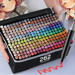 24/36/48/60/80/120/168/262 Colors Alcohol Drawing Markers Dual Tip Permanent Art Sketch Markers for Illustration School Supplied 24/36/48/60/80/120/168/262 Colors Alcohol Drawing Markers Dual Tip Permanent Art Sketch Markers for Illustration School Supplied