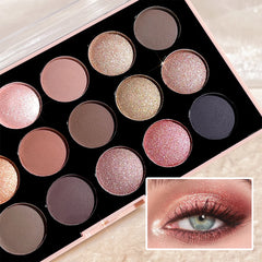 18-Color Eyeshadow Palette – Pearlescent, Matte, Fine Shimmer, Glitter, Earth Tones, Long-Lasting, High-Performance 18-Color Eyeshadow Palette – Pearlescent, Matte, Fine Shimmer, Glitter, Earth Tones, Long-Lasting, High-Performance